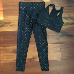 Terez Black Rainbow Bra and Legging Set